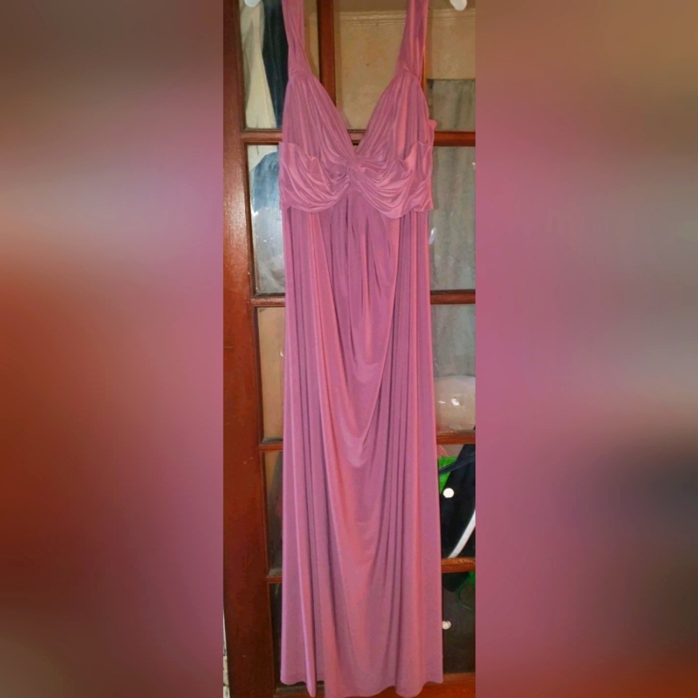 DB Studio Celebrate Empire Waist Chianti Plus Size Bridesmaid Dress Sz 20